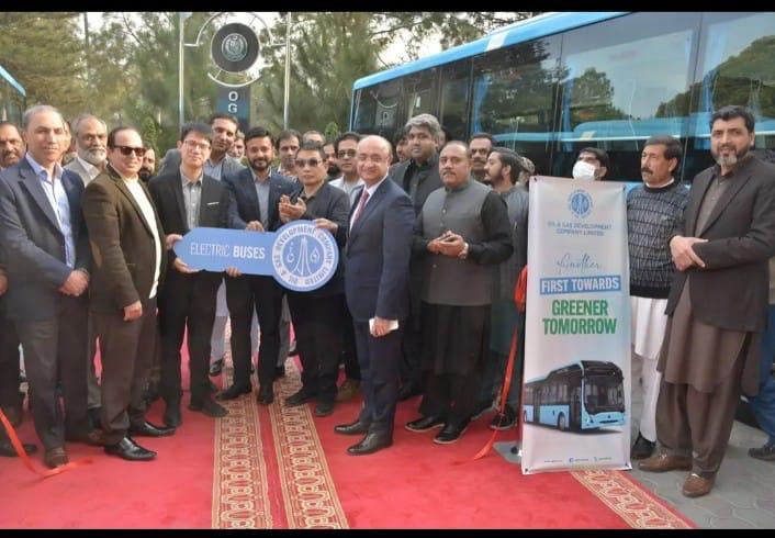 Electric bus handover ceremony at OGDCL